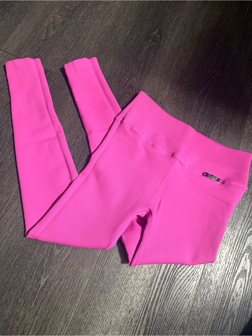 Bombshell sportswear Pink Ribbed Seamless Leggings